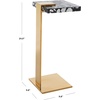 Safavieh Couture Collection Mars White and Black Acrylic C Drink Table (SFV3563C)(Brass / Black)