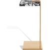 Safavieh Couture Collection Mars White and Black Acrylic C Drink Table (SFV3563C)(Brass / Black)