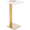 Safavieh Couture Collection Mars White and Black Acrylic C Drink Table (SFV3563C)(White / Gold)