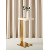 Safavieh Couture Collection Mars White and Black Acrylic C Drink Table (SFV3563C)(White / Gold)