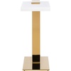 Safavieh Couture Collection Mars White and Black Acrylic C Drink Table (SFV3563C)(White / Gold)