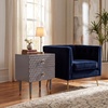 Safavieh Couture Home Neptune Glam White and Gold 2-drawer Side Table(Grey)