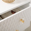 Safavieh Couture Home Neptune Glam White and Gold 2-drawer Side Table(White)