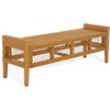 SAFAVIEH Couture Collection – Jimmy Rattan Bench, Handwoven Entryway Bench with Wood Frame, Versatile Accent Seating for Bedroom Living Room (CWK4001A)(Natural)
