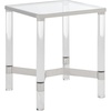 SAFAVIEH Couture Collection Suzanna Clear Acrylic/Silver Square Accent Table(Silver)