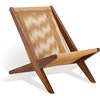SAFAVIEH Couture Collection Trisha Walnut/Natural Solid Wood Folding Rope Accent Chair