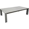 SAFAVIEH Couture Outdoor Patio Furniture Collection – Donaldo Rectangular Coffee Table, Dark Grey Aluminum Frame with Slatted Top (CPT4012A)(Dark Grey)