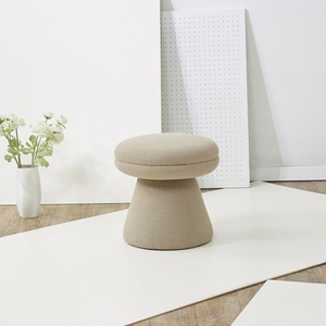SAFAVIEH Couture Collection Gisella Olive Green Boucle Ottoman (Fully Assembled)(Light Brown)