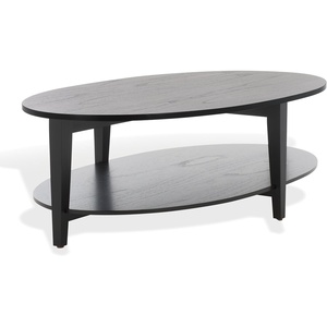 SAFAVIEH Couture Collection Leonardi Black Oval Coffee Table(Black)