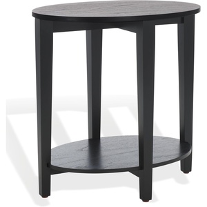SAFAVIEH Couture Collection Leonardi Black Oval Top Accent Table(Black)