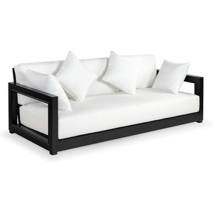 SAFAVIEH Couture Montford Brazilian Teak Indoor/Outdoor Sofa(Navy)