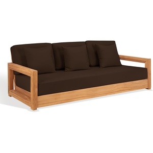 SAFAVIEH Couture Montford Brazilian Teak Indoor/Outdoor Sofa(White)
