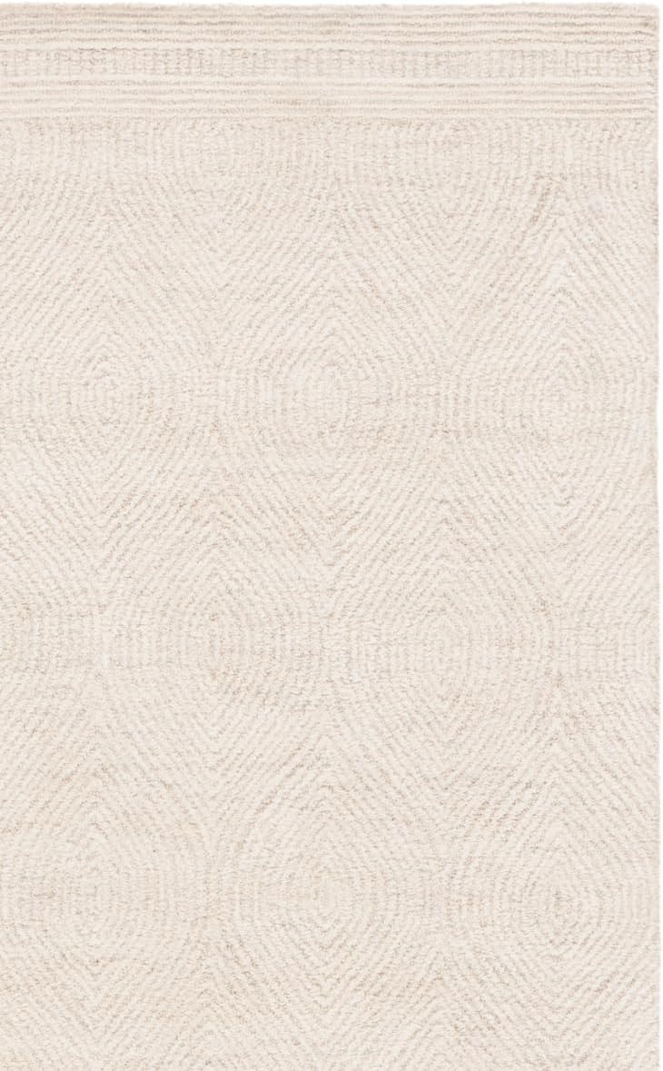 image:imageSAFAVIEH Abstract Collection Area Rug 10 Square Ivory amp Charcoal Handmade Wool Ideal for High Traffic Areas in Living Room Bedroom ABT340HIvoryBeige