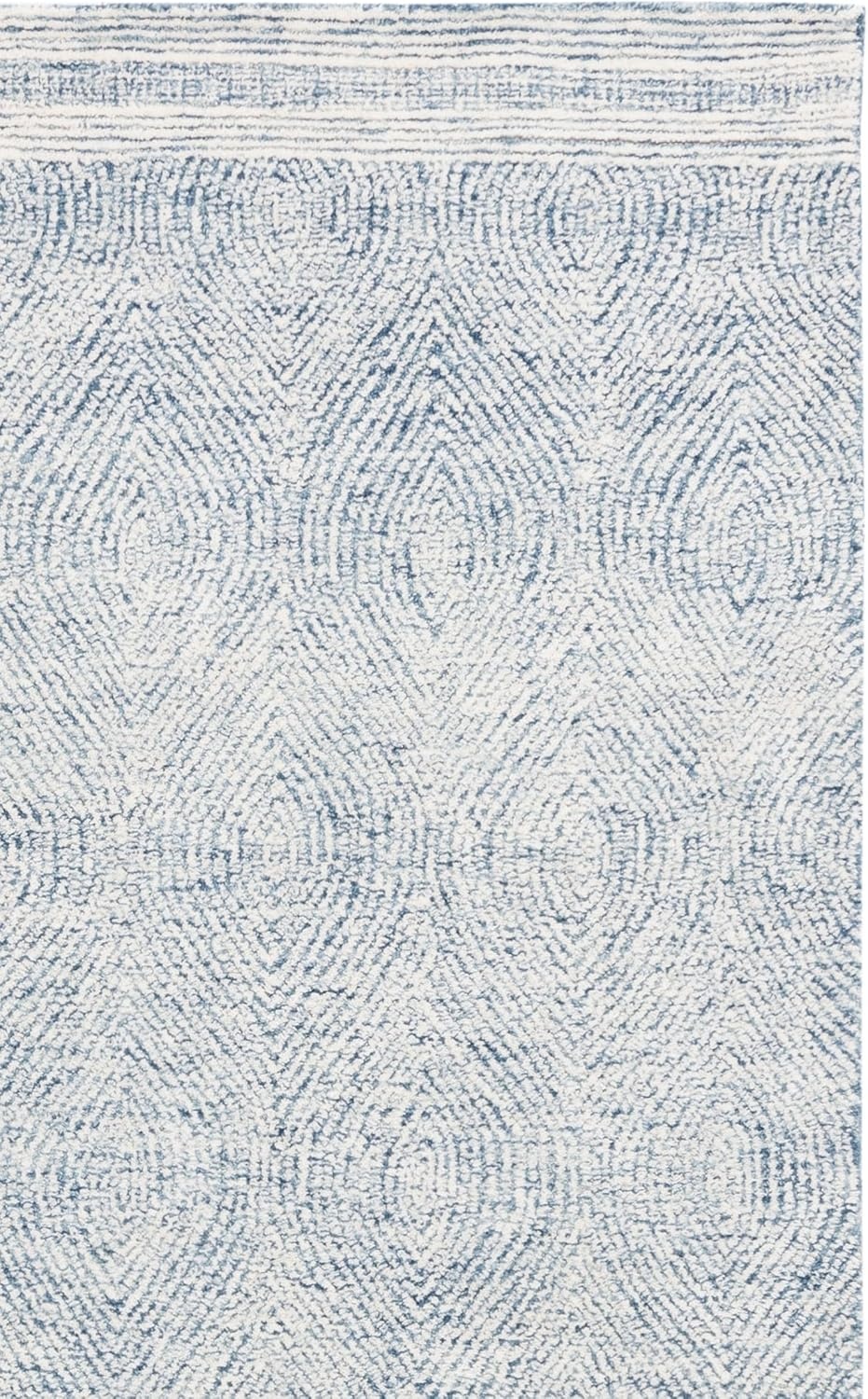 image:imageSAFAVIEH Abstract Collection Area Rug 10 Square Ivory amp Charcoal Handmade Wool Ideal for High Traffic Areas in Living Room Bedroom ABT340HIvoryNavy