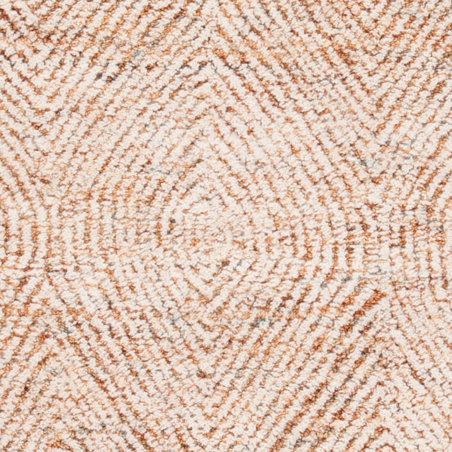 image:imageSAFAVIEH Abstract Collection Area Rug 10 Square Ivory amp Charcoal Handmade Wool Ideal for High Traffic Areas in Living Room Bedroom ABT340HIvoryRust