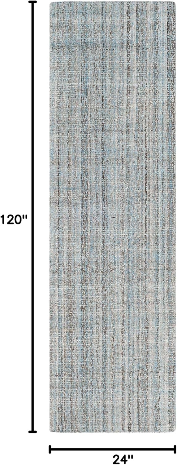 image:imageSAFAVIEH Abstract Collection Area Rug 8 Round Ivory amp Beige Handmade Wool amp Viscose Ideal for High Traffic Areas in Living Room Bedroom ABT141DBlueMulti