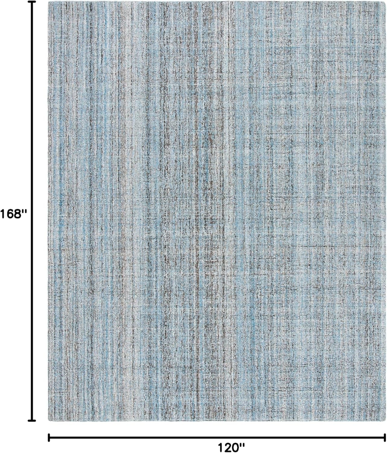 image:imageSAFAVIEH Abstract Collection Area Rug 8 Round Ivory amp Beige Handmade Wool amp Viscose Ideal for High Traffic Areas in Living Room Bedroom ABT141DBlueMulti