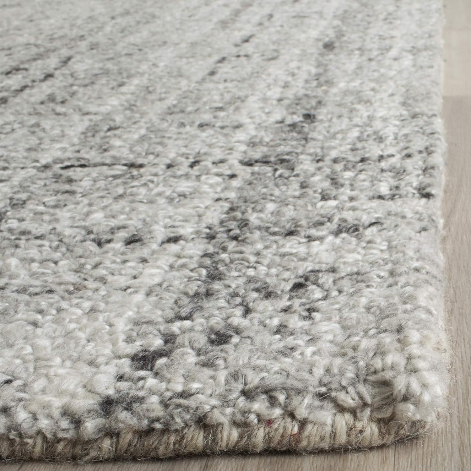 image:imageSAFAVIEH Abstract Collection Area Rug 8 Round Ivory amp Beige Handmade Wool amp Viscose Ideal for High Traffic Areas in Living Room Bedroom ABT141DBlueMulti