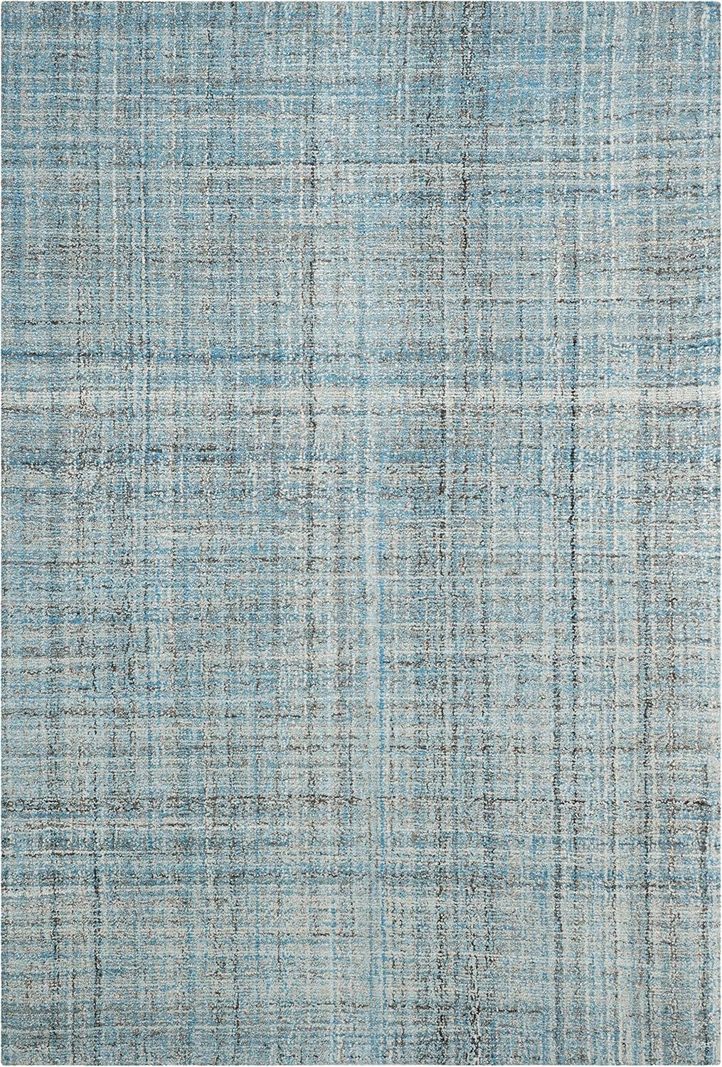 image:imageSAFAVIEH Abstract Collection Area Rug 8 Round Ivory amp Beige Handmade Wool amp Viscose Ideal for High Traffic Areas in Living Room Bedroom ABT141DBlueMulti