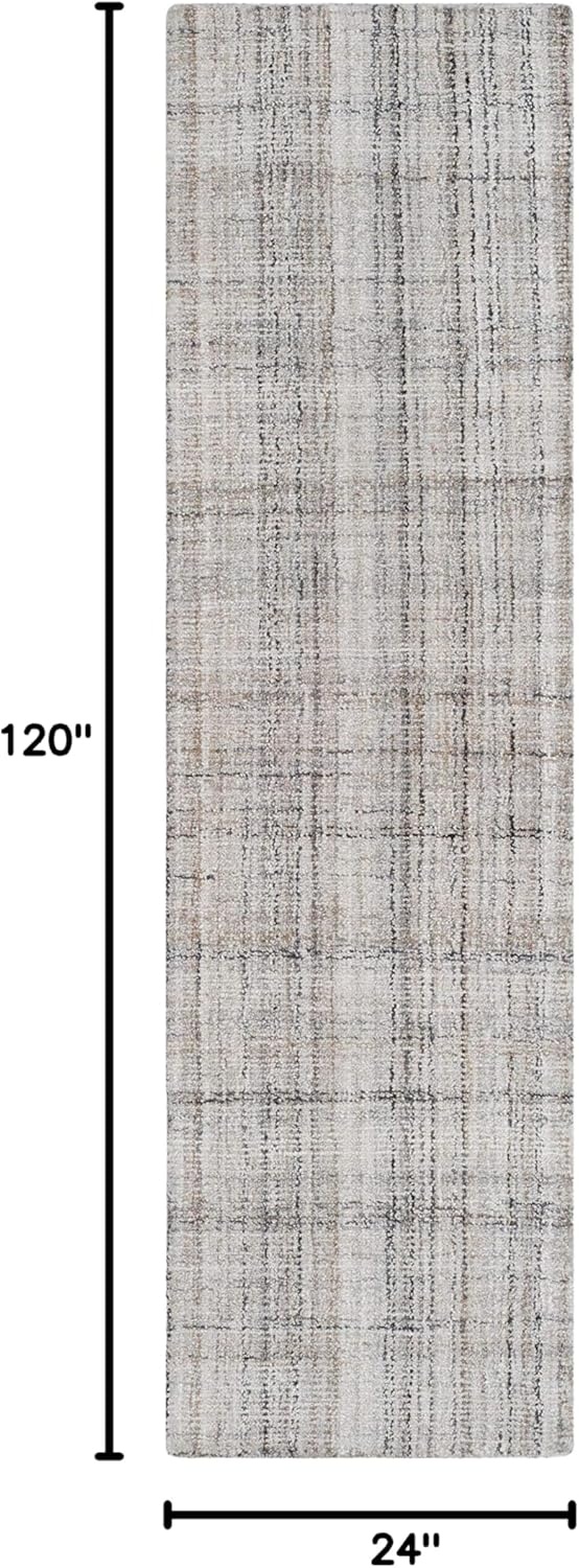 image:imageSAFAVIEH Abstract Collection Area Rug 8 Round Ivory amp Beige Handmade Wool amp Viscose Ideal for High Traffic Areas in Living Room Bedroom ABT141DCamelBlack