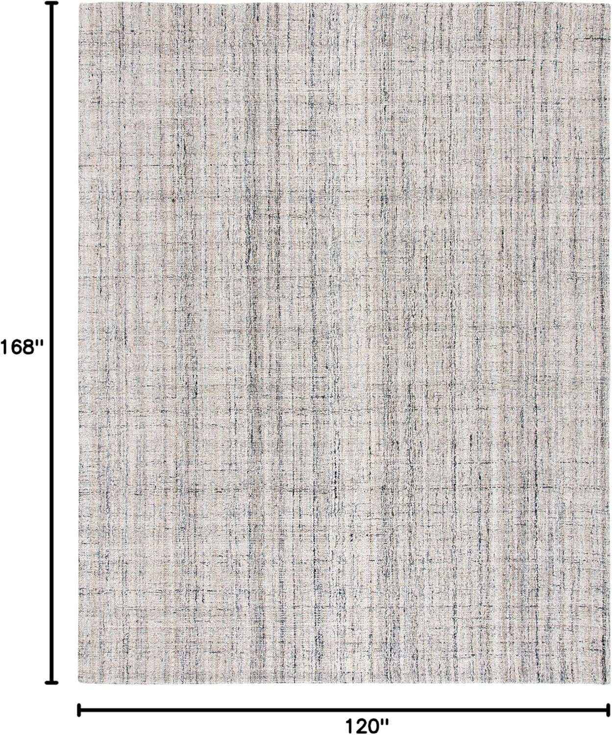 image:imageSAFAVIEH Abstract Collection Area Rug 8 Round Ivory amp Beige Handmade Wool amp Viscose Ideal for High Traffic Areas in Living Room Bedroom ABT141DCamelBlack