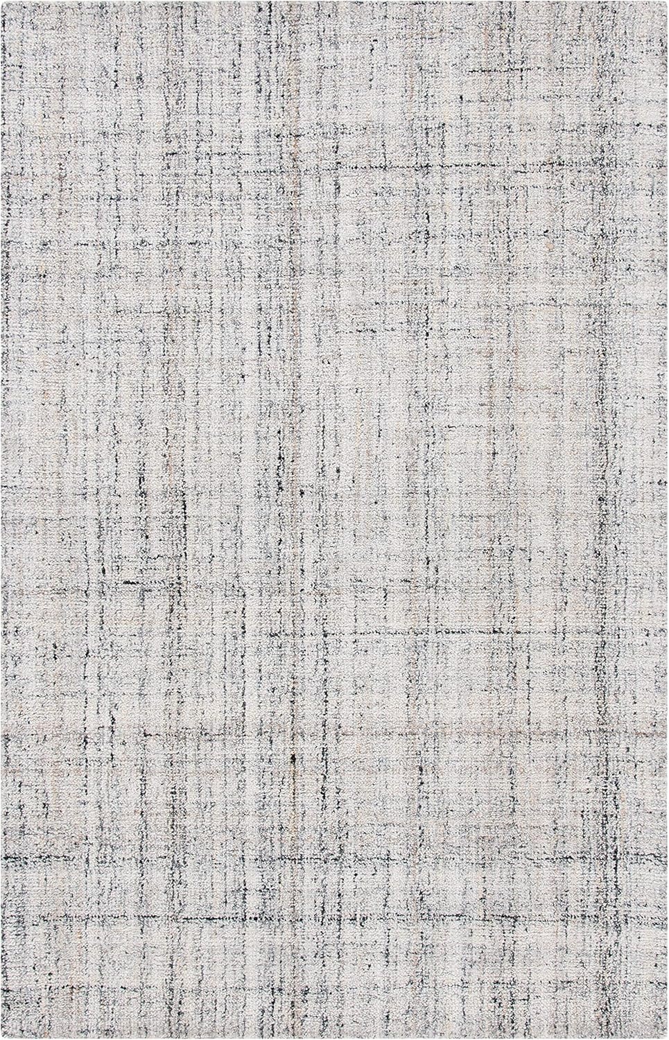 image:imageSAFAVIEH Abstract Collection Area Rug 8 Round Ivory amp Beige Handmade Wool amp Viscose Ideal for High Traffic Areas in Living Room Bedroom ABT141DCamelBlack