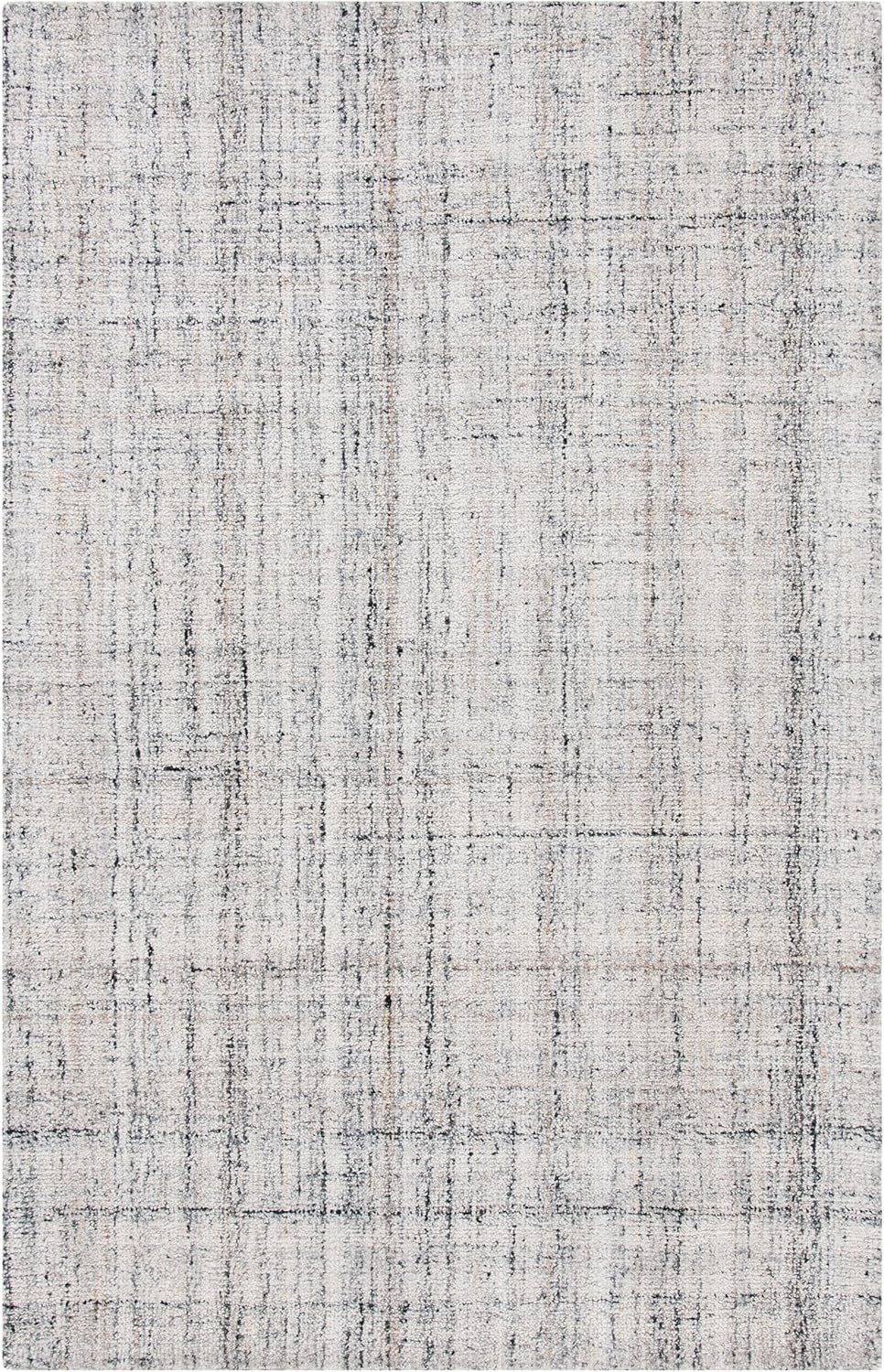 image:imageSAFAVIEH Abstract Collection Area Rug 8 Round Ivory amp Beige Handmade Wool amp Viscose Ideal for High Traffic Areas in Living Room Bedroom ABT141DCamelBlack