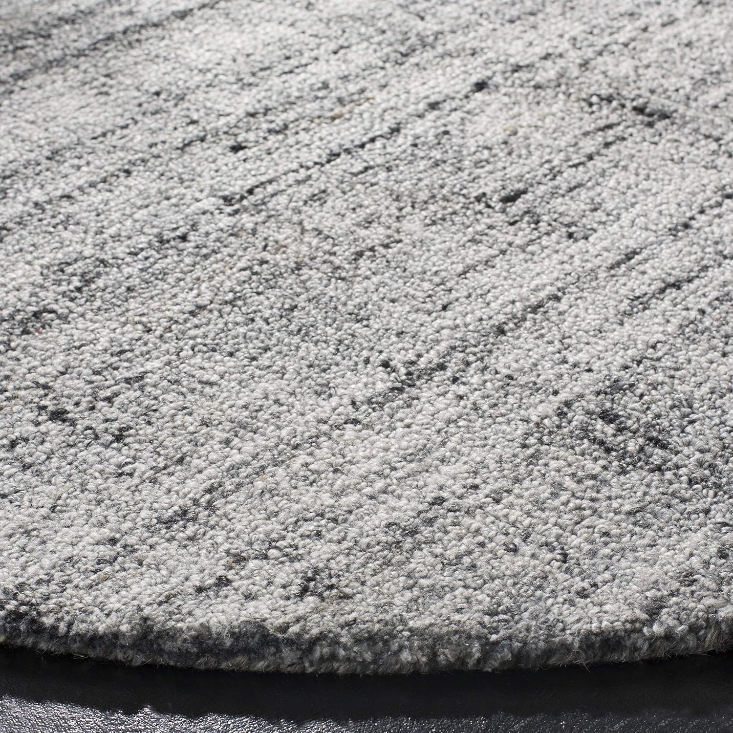 image:imageSAFAVIEH Abstract Collection Area Rug 8 Round Ivory amp Beige Handmade Wool amp Viscose Ideal for High Traffic Areas in Living Room Bedroom ABT141DGreyBlack