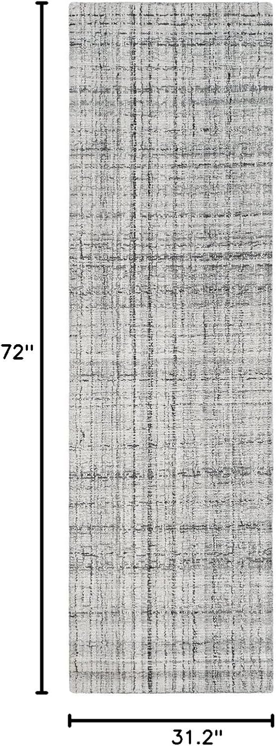 image:imageSAFAVIEH Abstract Collection Area Rug 8 Round Ivory amp Beige Handmade Wool amp Viscose Ideal for High Traffic Areas in Living Room Bedroom ABT141DGreyBlack