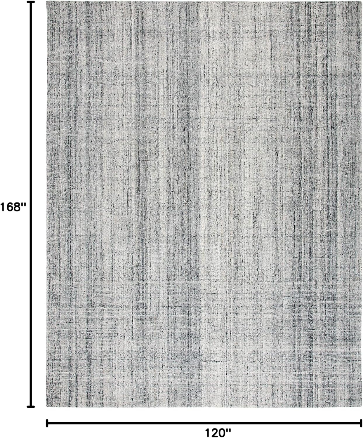 image:imageSAFAVIEH Abstract Collection Area Rug 8 Round Ivory amp Beige Handmade Wool amp Viscose Ideal for High Traffic Areas in Living Room Bedroom ABT141DGreyBlack