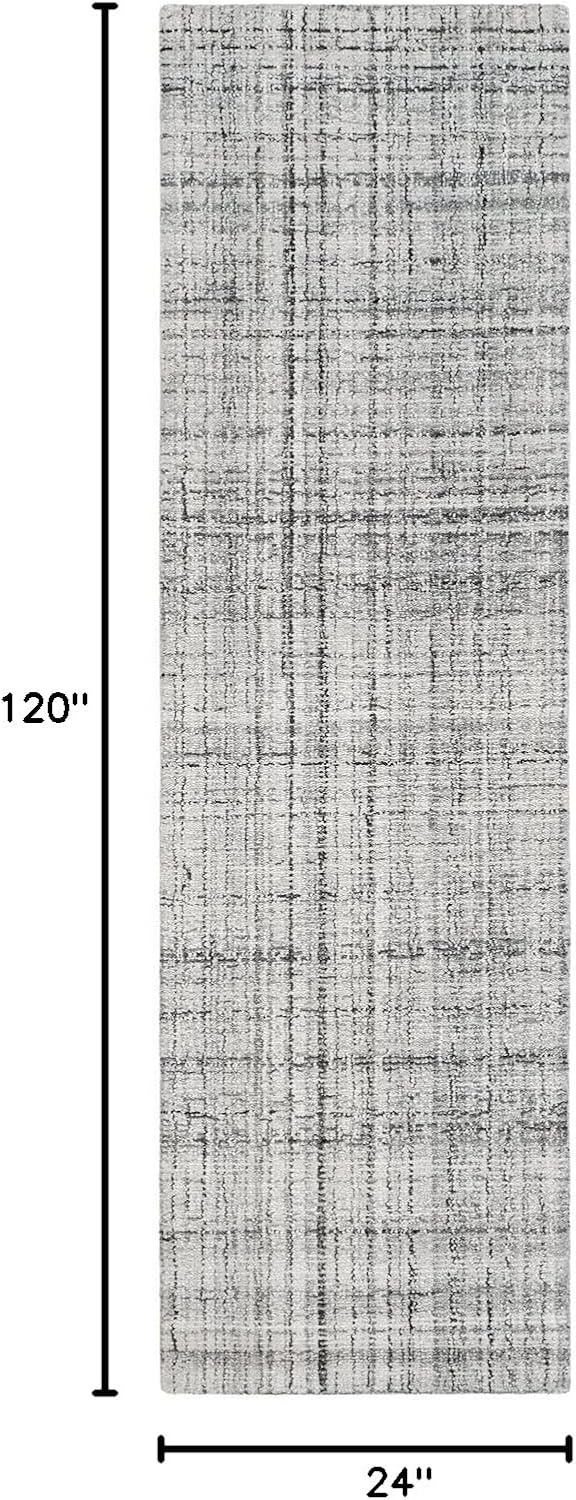 image:imageSAFAVIEH Abstract Collection Area Rug 8 Round Ivory amp Beige Handmade Wool amp Viscose Ideal for High Traffic Areas in Living Room Bedroom ABT141DGreyBlack