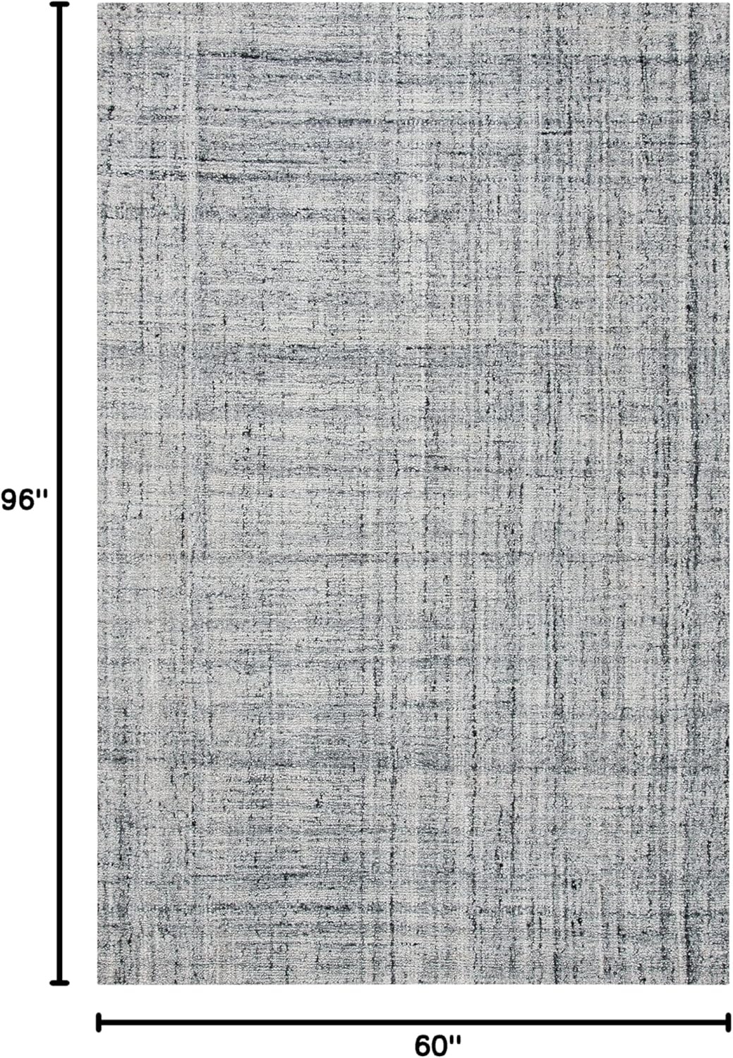 image:imageSAFAVIEH Abstract Collection Area Rug 8 Round Ivory amp Beige Handmade Wool amp Viscose Ideal for High Traffic Areas in Living Room Bedroom ABT141DGreyBlack