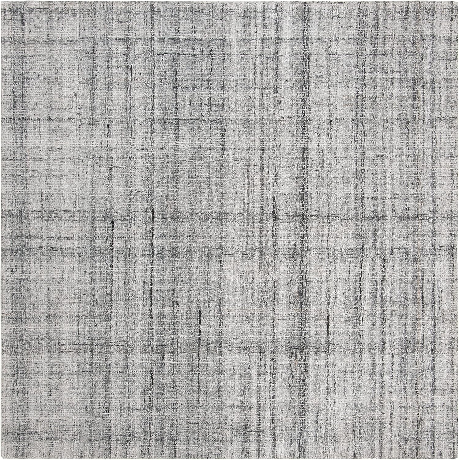 image:imageSAFAVIEH Abstract Collection Area Rug 8 Round Ivory amp Beige Handmade Wool amp Viscose Ideal for High Traffic Areas in Living Room Bedroom ABT141DGreyBlack