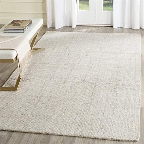 image:imageSAFAVIEH Abstract Collection Area Rug 8 Round Ivory amp Beige Handmade Wool amp Viscose Ideal for High Traffic Areas in Living Room Bedroom ABT141DIvoryBeige