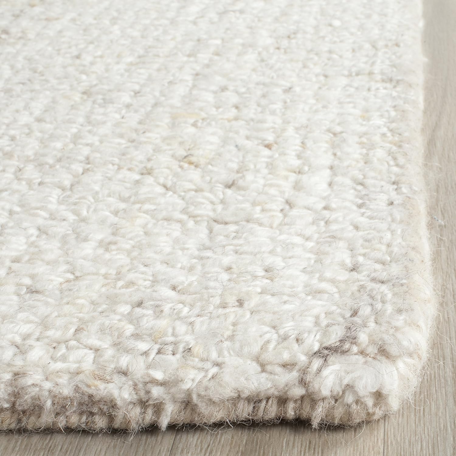 image:imageSAFAVIEH Abstract Collection Area Rug 8 Round Ivory amp Beige Handmade Wool amp Viscose Ideal for High Traffic Areas in Living Room Bedroom ABT141DIvoryBeige