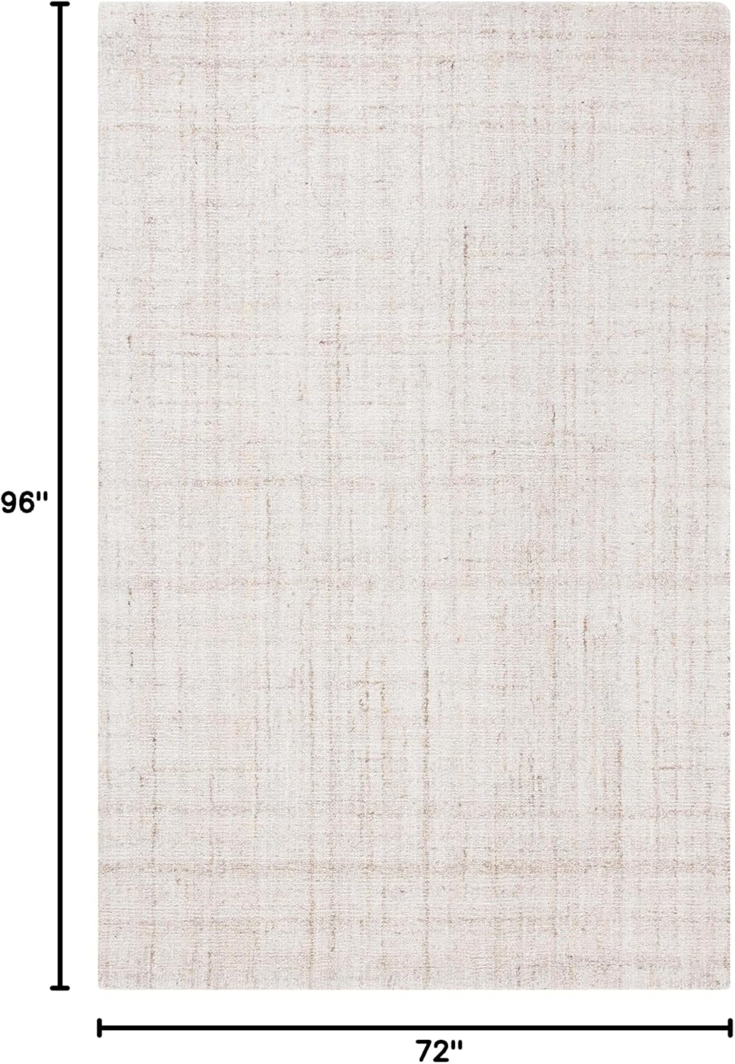 image:imageSAFAVIEH Abstract Collection Area Rug 8 Round Ivory amp Beige Handmade Wool amp Viscose Ideal for High Traffic Areas in Living Room Bedroom ABT141DIvoryBeige
