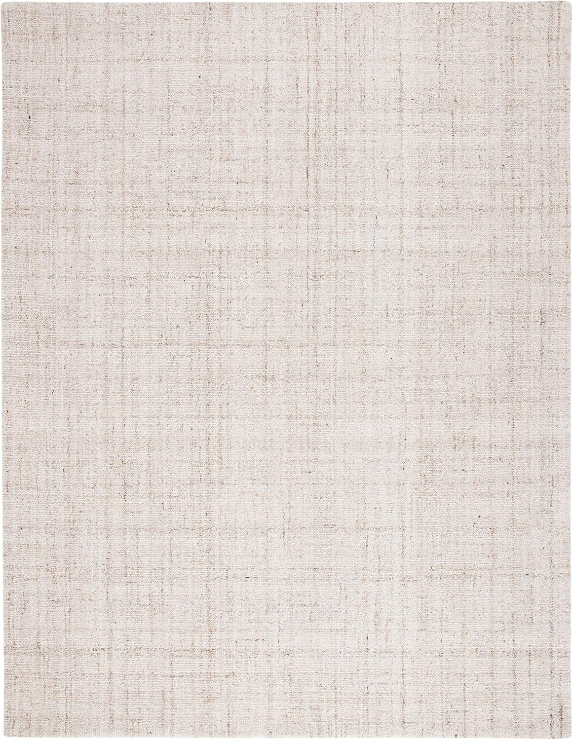 image:imageSAFAVIEH Abstract Collection Area Rug 8 Round Ivory amp Beige Handmade Wool amp Viscose Ideal for High Traffic Areas in Living Room Bedroom ABT141DIvoryBeige