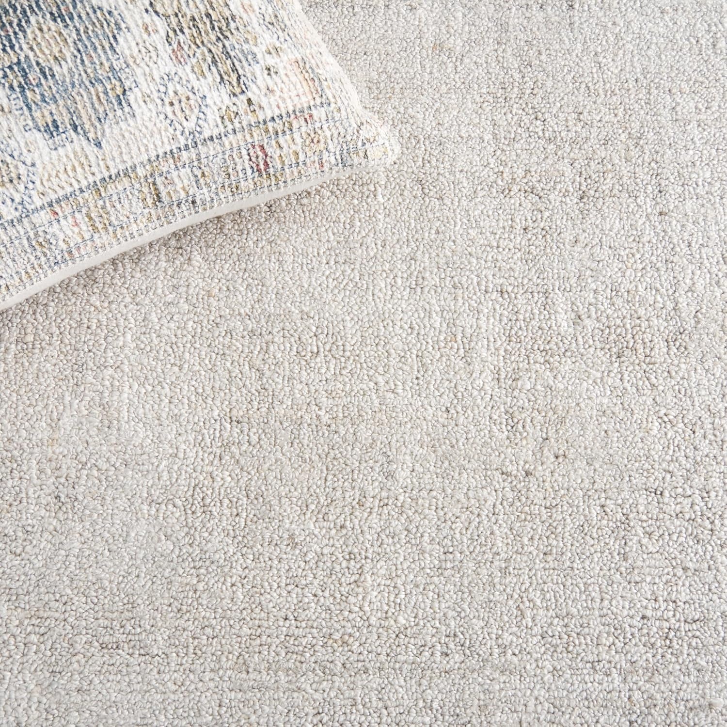 image:imageSAFAVIEH Abstract Collection Area Rug 8 Round Ivory amp Beige Handmade Wool amp Viscose Ideal for High Traffic Areas in Living Room Bedroom ABT141DIvoryBeige