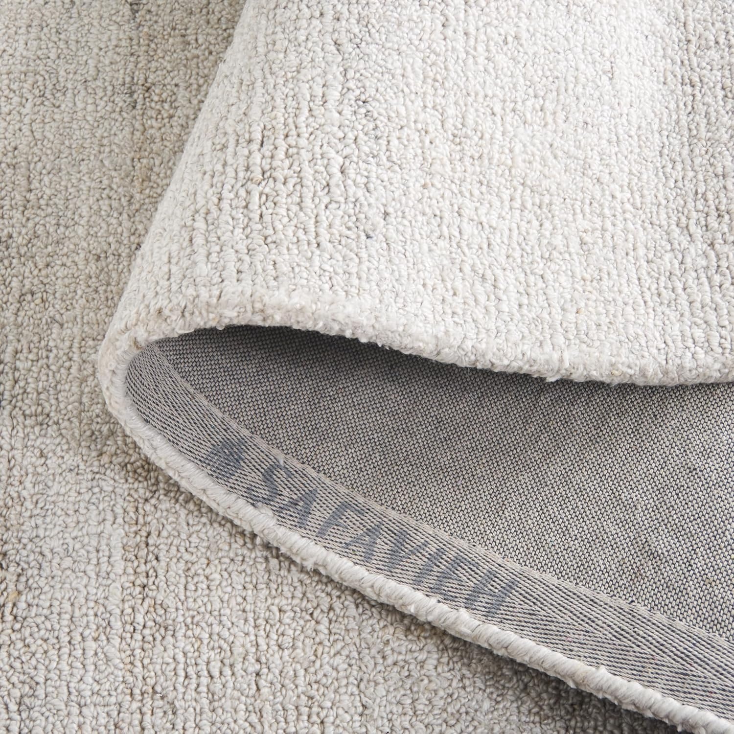 image:imageSAFAVIEH Abstract Collection Area Rug 8 Round Ivory amp Beige Handmade Wool amp Viscose Ideal for High Traffic Areas in Living Room Bedroom ABT141DIvoryBeige