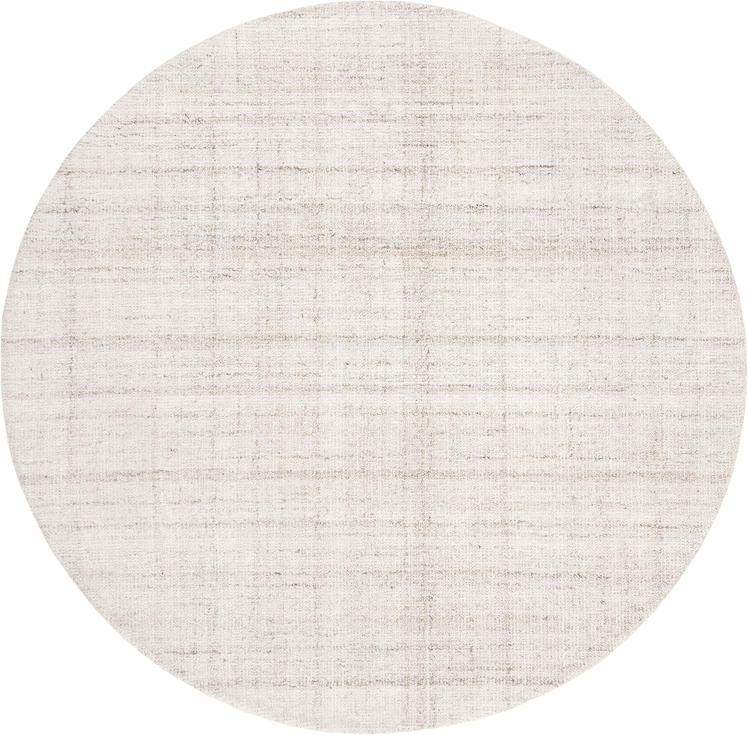 image:imageSAFAVIEH Abstract Collection Area Rug 8 Round Ivory amp Beige Handmade Wool amp Viscose Ideal for High Traffic Areas in Living Room Bedroom ABT141DIvoryBeige