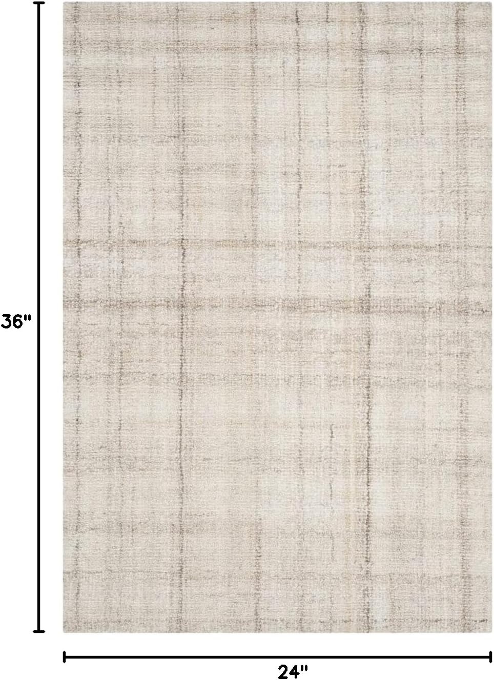 image:imageSAFAVIEH Abstract Collection Area Rug 8 Round Ivory amp Beige Handmade Wool amp Viscose Ideal for High Traffic Areas in Living Room Bedroom ABT141DIvoryBeige