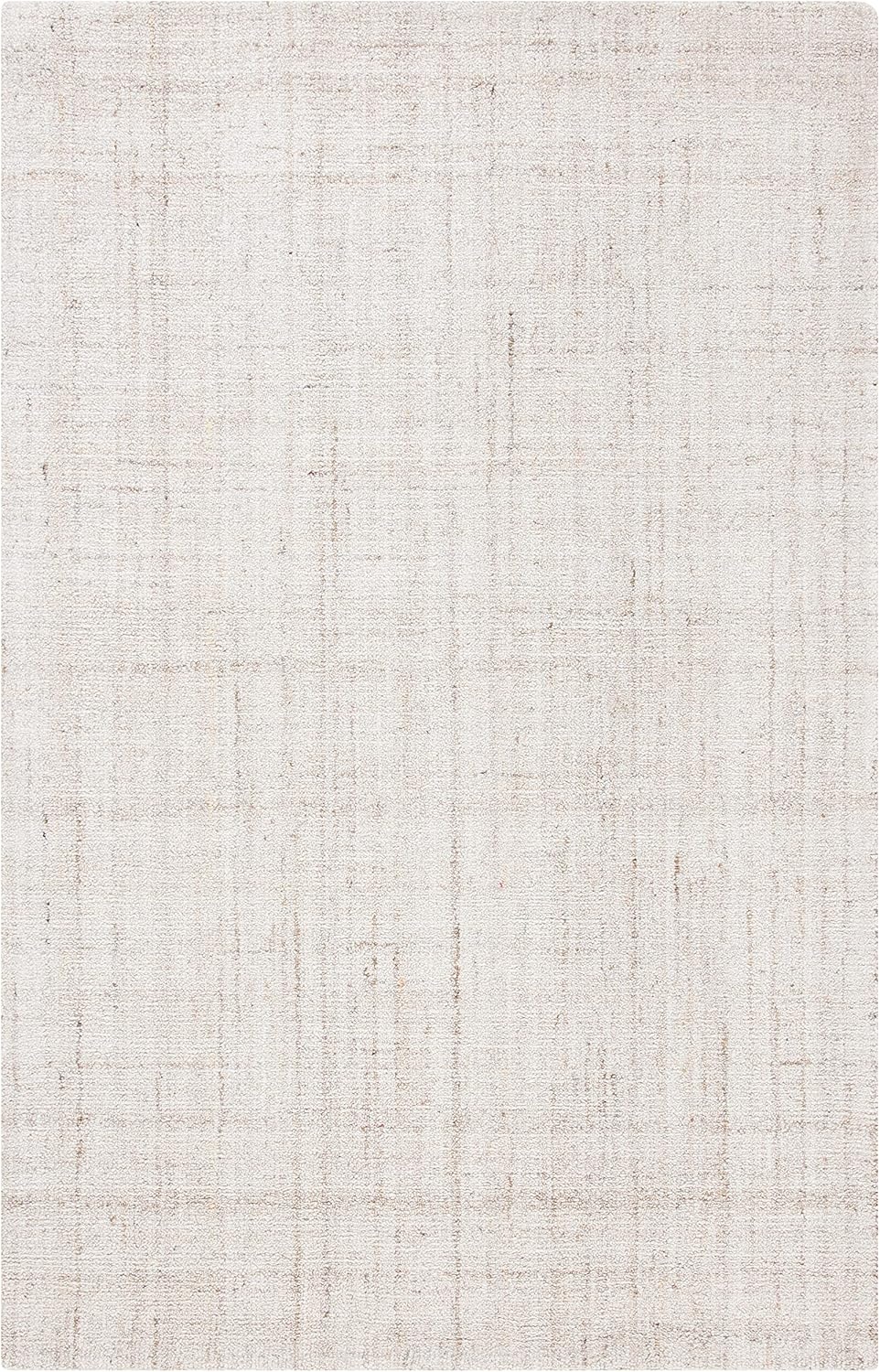 image:imageSAFAVIEH Abstract Collection Area Rug 8 Round Ivory amp Beige Handmade Wool amp Viscose Ideal for High Traffic Areas in Living Room Bedroom ABT141DIvoryBeige