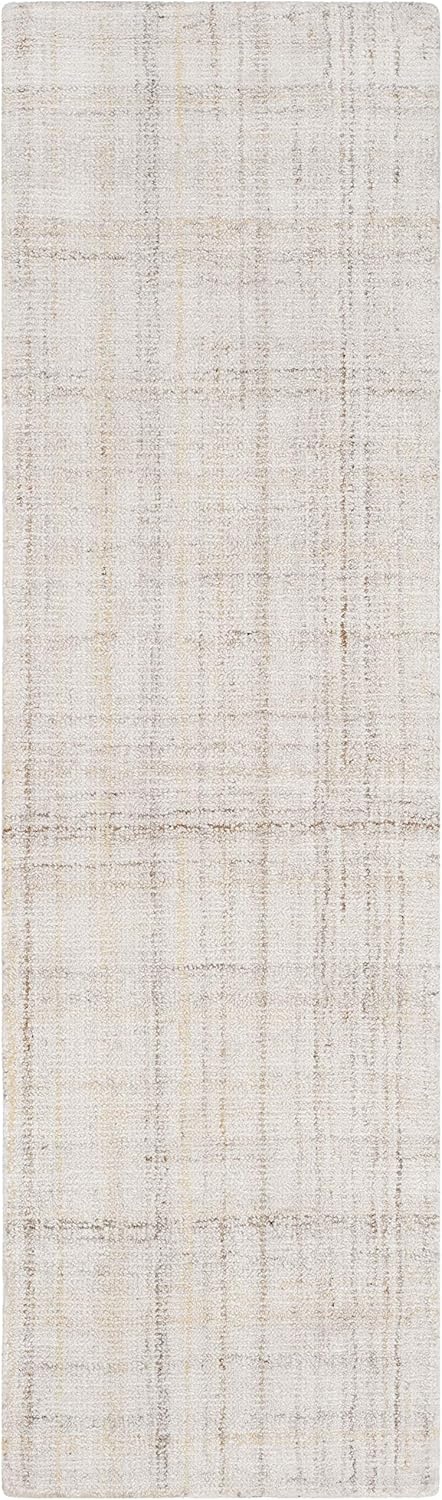 image:imageSAFAVIEH Abstract Collection Area Rug 8 Round Ivory amp Beige Handmade Wool amp Viscose Ideal for High Traffic Areas in Living Room Bedroom ABT141DIvoryBeige