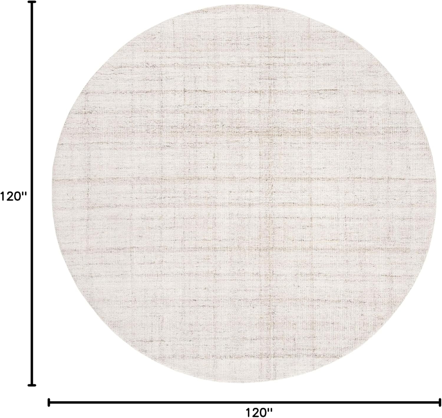 image:imageSAFAVIEH Abstract Collection Area Rug 8 Round Ivory amp Beige Handmade Wool amp Viscose Ideal for High Traffic Areas in Living Room Bedroom ABT141DIvoryBeige