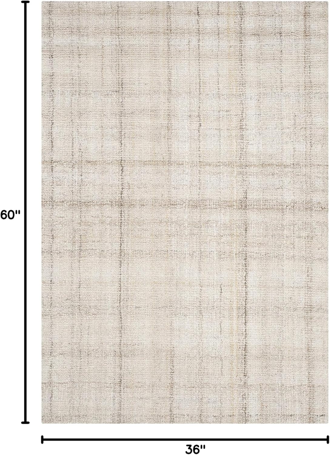 image:imageSAFAVIEH Abstract Collection Area Rug 8 Round Ivory amp Beige Handmade Wool amp Viscose Ideal for High Traffic Areas in Living Room Bedroom ABT141DIvoryBeige