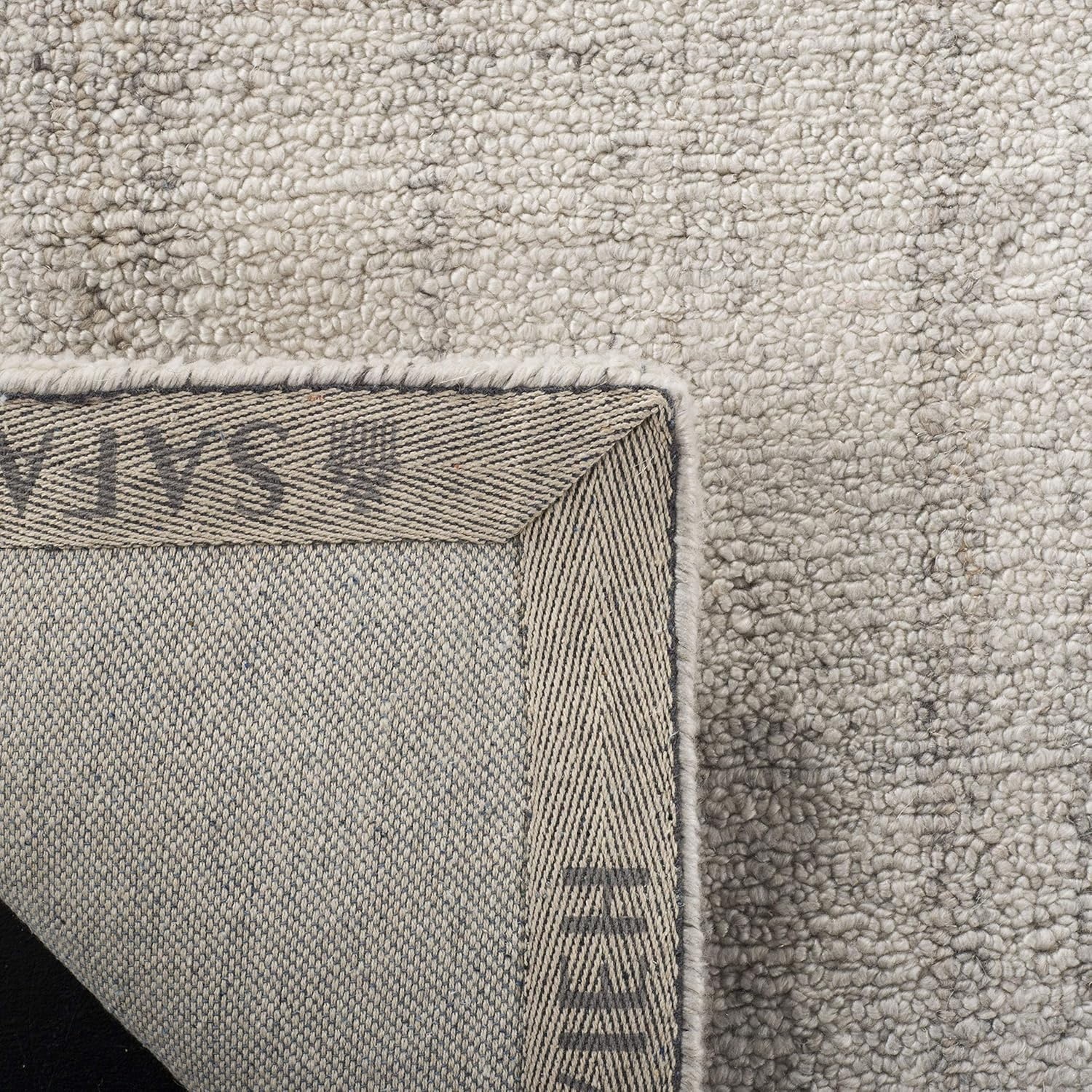 image:imageSAFAVIEH Abstract Collection Area Rug 8 Round Ivory amp Beige Handmade Wool amp Viscose Ideal for High Traffic Areas in Living Room Bedroom ABT141DLight Grey