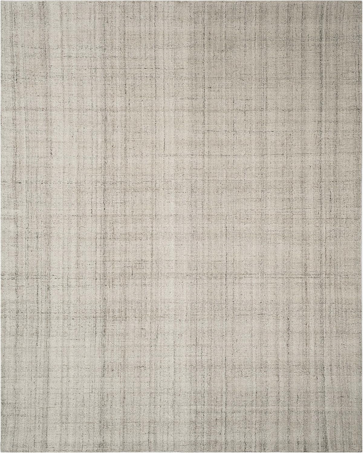 image:imageSAFAVIEH Abstract Collection Area Rug 8 Round Ivory amp Beige Handmade Wool amp Viscose Ideal for High Traffic Areas in Living Room Bedroom ABT141DLight Grey