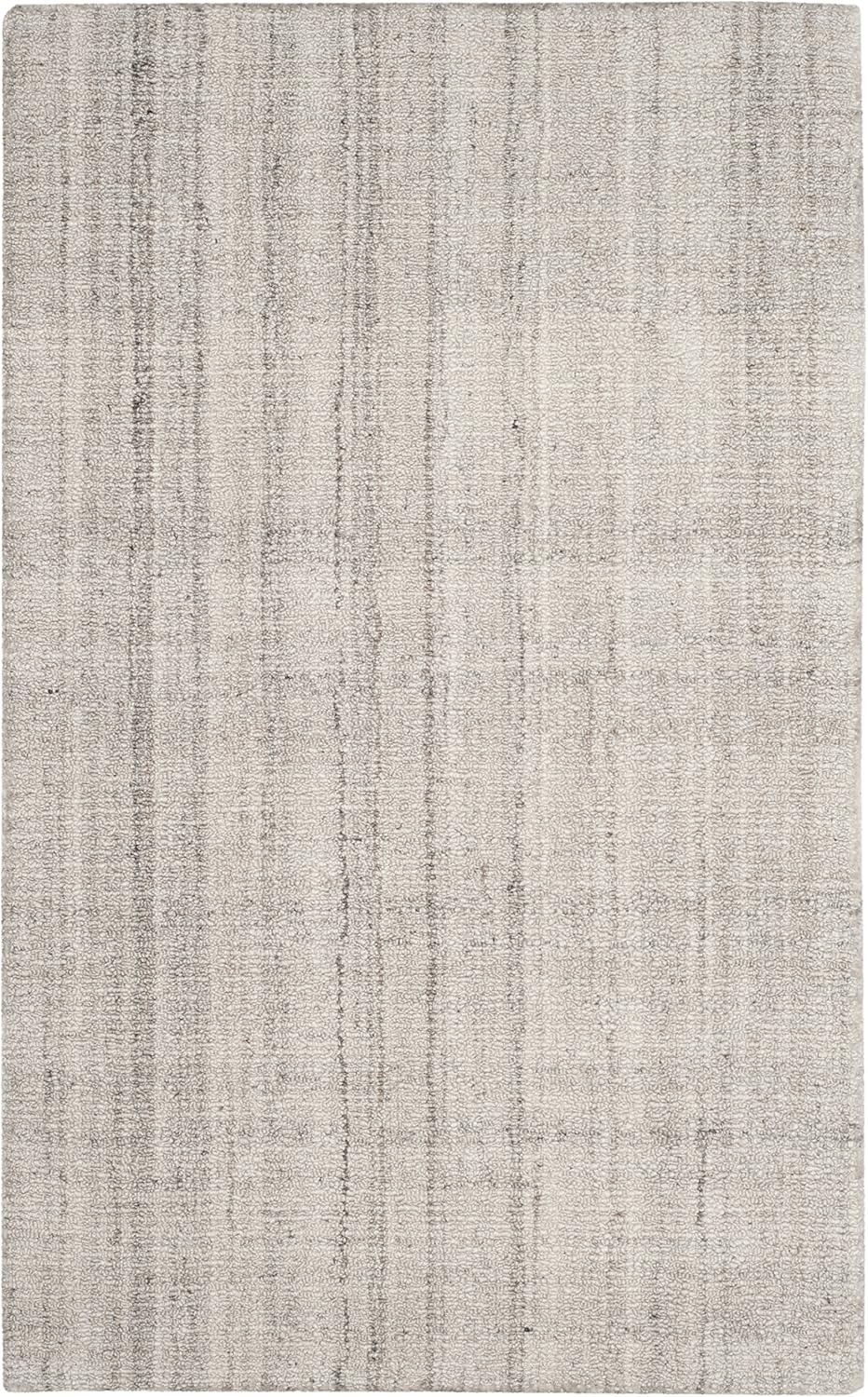 image:imageSAFAVIEH Abstract Collection Area Rug 8 Round Ivory amp Beige Handmade Wool amp Viscose Ideal for High Traffic Areas in Living Room Bedroom ABT141DLight Grey