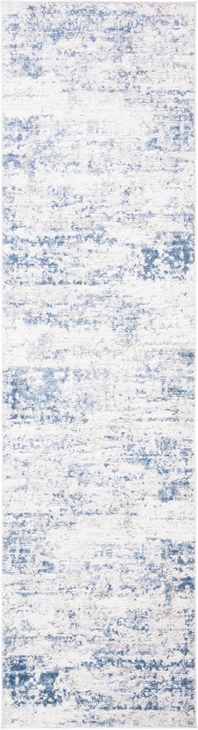 image:imageSAFAVIEH Amelia Collection Area Rug 8 x 10 Ivory amp Blue Modern Abstract Design NonShedding amp Easy Care Ideal for High Traffic Areas in Living Room Bedroom ALA700AIvoryBlue