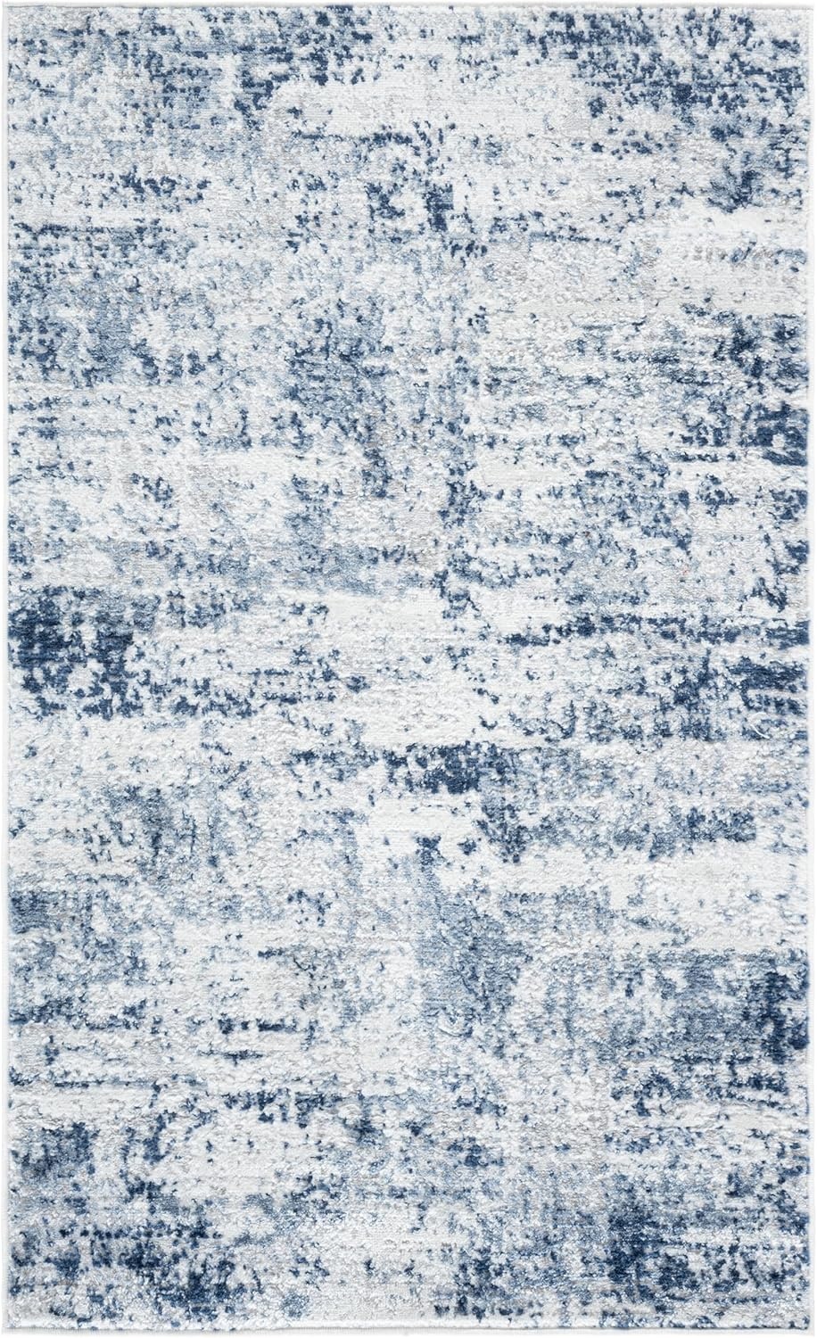 image:imageSAFAVIEH Amelia Collection Area Rug 8 x 10 Ivory amp Blue Modern Abstract Design NonShedding amp Easy Care Ideal for High Traffic Areas in Living Room Bedroom ALA700AIvoryNavy